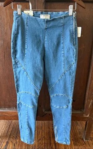 We The Free Denim Bella Moto Mid Rise Skinny Jeans Zip Ankle Size 27 NEW thumbnail 1