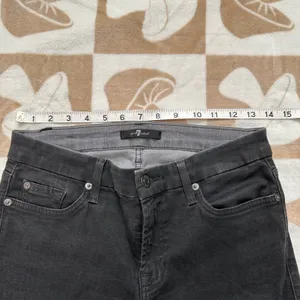 7 For‎ All Mankind Ankle Skinny Jeans Black Wash Denim Size 28 thumbnail 10