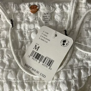 Free People Intimately Medium Adella Cami Top White Ruffled Crochet Lace Smocked thumbnail 10