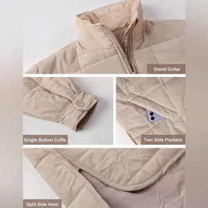 Quilted Puffer Coat With Pockets thumbnail 4