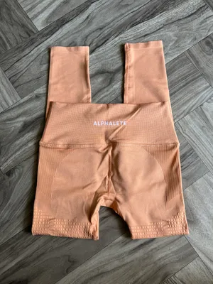 Alphalete Women’s Halo Legging- Cheeky coral , Size Large thumbnail 4