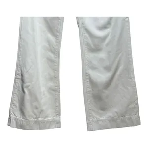 Paige Pleated Leenah Pearl Chain Jeans White French Ivory Sz 27 thumbnail 5