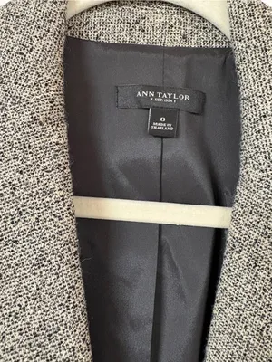 Ann Taylor Women's Gray Tweed Blazer - Bow Sleeves thumbnail 2