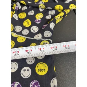 LOGO Lori Goldstein SmileyWorld 4X Smiley Face Tunic Soft Mesh Top Black Yellow thumbnail 9