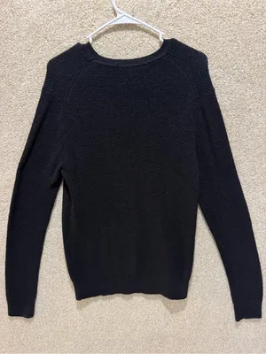 Michael Kors cotton‎ wool blend sweater textured black long sleeve neutral small thumbnail 2