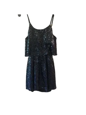 Tobi Shimmer Cut-out Spaghetti Strap Mini Dress, Size S thumbnail 4