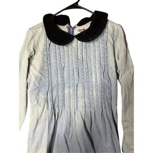 Vintage Fads Denim Cottagecore‎ Maxi Dress Modest Grunge 90s 80s Size 8 thumbnail 9