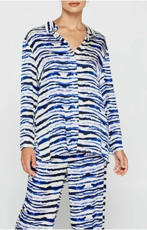 PIPPA‎ THE LABEL Samy Button Down Top in Zuri Sz Small thumbnail 1