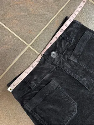 Maeve Anthropologie Colette Wide Leg Velvet Pants Black 25 thumbnail 10
