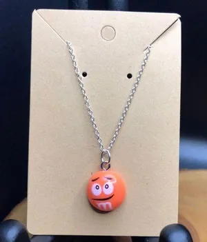 Orange M&M Necklace thumbnail 1