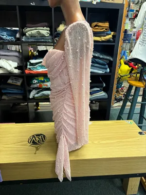 Oh Polly Pink Pearl Mini Dress Long Sleeve thumbnail 4