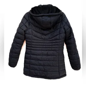 YMI Snobbish Women Black Faux-Fur-Lined Hooded Puffer Quilted Coat Jacket thumbnail 2