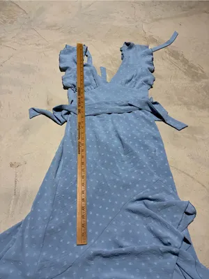 Altar’d state Blue Ruffle Wrap Maxi Dress NWT MSRP$90 Medium Florenzia thumbnail 4