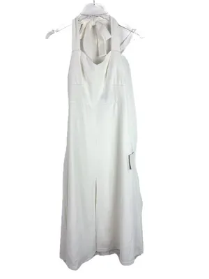 NWT Lulus This is Bliss White Halter Midi Dress Size Small S NEW thumbnail 2