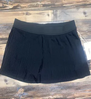 AugIris Black Pleated Min skort skirt Size L thumbnail 1