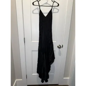 Women’s Bardot Arella Dress Asymmetrical High Low Open Back V Neck Black 8 M thumbnail 5