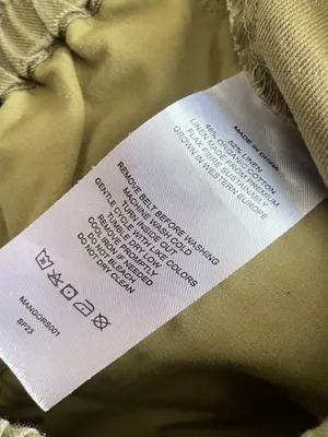 Quince Organic Cotton Linen Twill Straight Leg Pant Army Green Crop Medium thumbnail 7