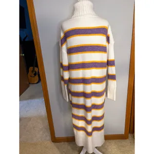 Daily Practice Anthropologie Karigan Striped Turtleneck Sweater midi‎ Dress XS thumbnail 6