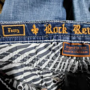 Rock Revival Ferry Skinny Jeans Size 27 Blue Low Rise Y2K Festival Retro Denim thumbnail 12