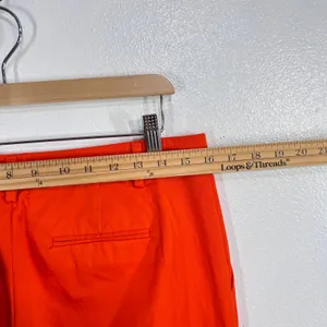 Gap Perfect Khaki Pants Womens 04R Lava Orange Flare Stretch‎ Chino Retro Bright thumbnail 9