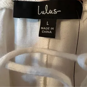 Lulus White Sleeveless Tiered Dress Boho Sexy Prairie Cottagecore Large FLAWS thumbnail 12