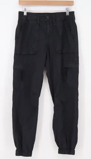 American Eagle Cargo Jogger Womens 2 Regular Black Stretch Utility Excellent thumbnail 1