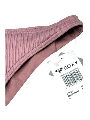 new Roxy ☀︎︎ Stay Golden Textured Ruched Mini Bikini Bottom ☀︎︎Lilac Pink ☀︎︎ S thumbnail 9