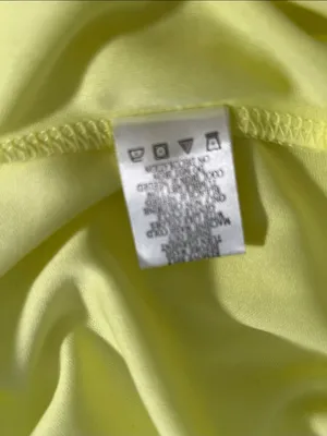 Ina Pale Yellow Geometric Sheer Tunic Size L thumbnail 6
