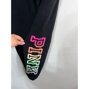 PINK Victoria's Secret Sweatpants Ombre Logo Leg Women's XS Black thumbnail 3