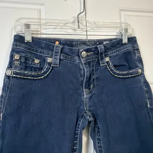 Miss Me Skinny Jeans Womens 27 Dark Wash Embellished Rhinestone Cross Pockets thumbnail 7