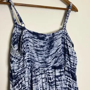 Torrid Plus Size Smocked Mini Challis High Low Tie Dye Skater Dress thumbnail 8