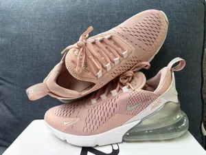 Women’s Nike rose gold pink running sneakers size 8. thumbnail 2