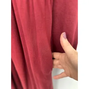 Vintage LL Bean Cotton Maxi Dress Maroon‎ Large Cottagecore Modest Prairie thumbnail 3