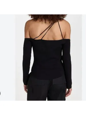 Gauge81 Lerma Off-Shoulder Knitted Top Black Womens Size XL thumbnail 3