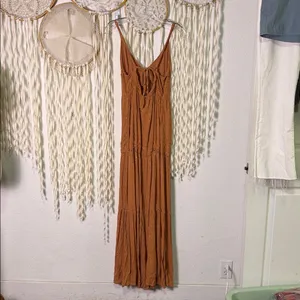 Anthropologie Rusty Peach Tiered Maxi Dress thumbnail 6