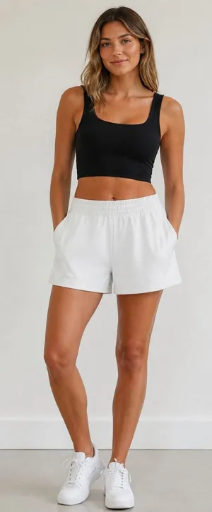 Babaton White Athletic Shorts Small Women thumbnail 1