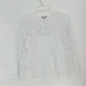 NEW J Crew Tiered Top in Embroidered Eyeles thumbnail 6