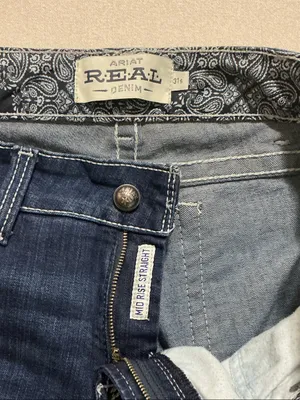 Ariat Dark Indigo Bootcut Jeans with Contrast Pocket Stitching thumbnail 3