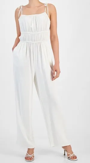 And Now This Women's Tie-Strap Square-Neck Jumpsuit Size XL thumbnail 1
