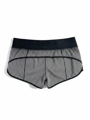 Lululemon Speed Short Black White Grid Running Shorts Women's Size 8 thumbnail 2