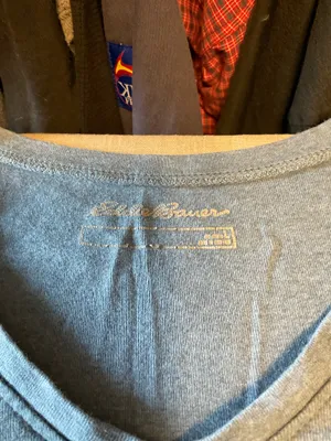 Eddie Bauer Slate blue V-neck tee thumbnail 5