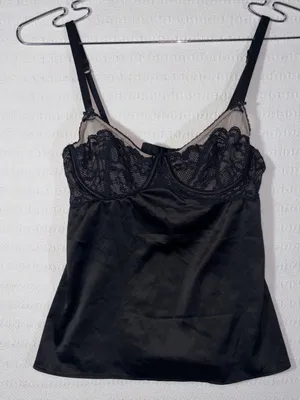 Victorias Secret Womens Very Sexy Satin Lace Bra Cami Tank Top Size 34C thumbnail 1