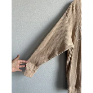 Aerie Womens Medium Waffle Knit Long Sleeve Pullover Crewneck Chicago Loungewear thumbnail 10