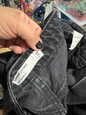 Garage Distressed jeans wide Leg Jeans black thumbnail 4