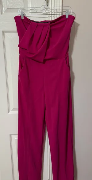 Magenta Strapless Pant Suit Pink Size L thumbnail 1