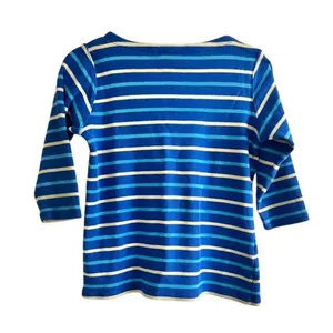 LL Bean Sweater, women's Size S, striped blue and beige. thumbnail 2