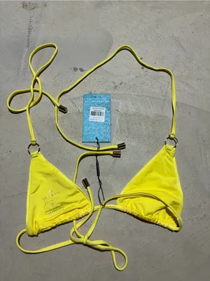 Hello Molly bird of paradise swim top lemon bikini top small NWT thumbnail 9