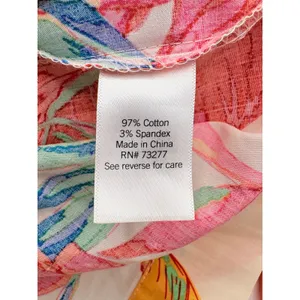 Nine West Tropical Leaf Off Shoulder Dress Small Puff Sleeve‎ Vacation Pockets thumbnail 8