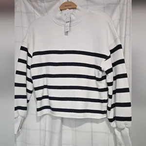 J Crew Heritage terry mockneck sweatshirt in stripe thumbnail 2
