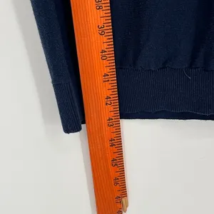 LAUREN RALPH LAUREN‎ Sweater Dress Med Blue Cream Colorblock Silk Quiet Luxury thumbnail 8